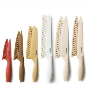 Carote Knife‎ Set 12 Piece Neutral Colors Stainless Steel Ceramic Coating Knives